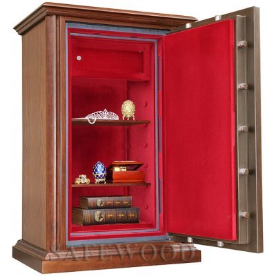 Сейф с отделкой деревом Safewood 29112T EL Flock Gold