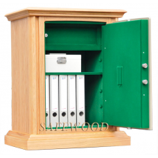 Сейф с отделкой деревом Safewood 78EL Flock Chrome