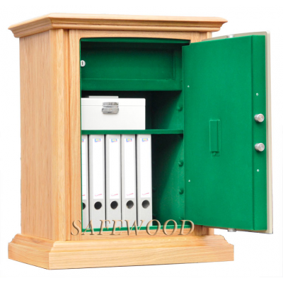 Сейф с отделкой деревом Safewood 78EL Flock Chrome