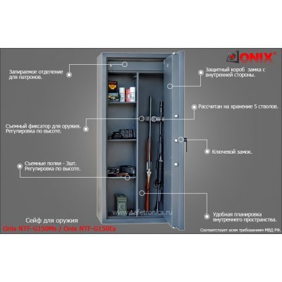 Оружейный сейф Onix Tantalum NTF-G150MEs