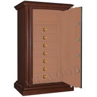 Сейф с отделкой деревом Safewood 112EL Flock Chrome (7 лотков)