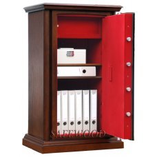 Сейф с отделкой деревом Safewood 112EL Flock Chrome