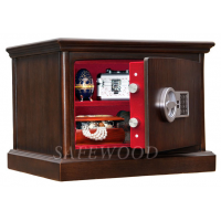 Сейф с отделкой деревом Safewood 35EL Flock Chrome