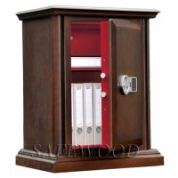 Сейф с отделкой деревом Safewood 78EL Flock Chrome