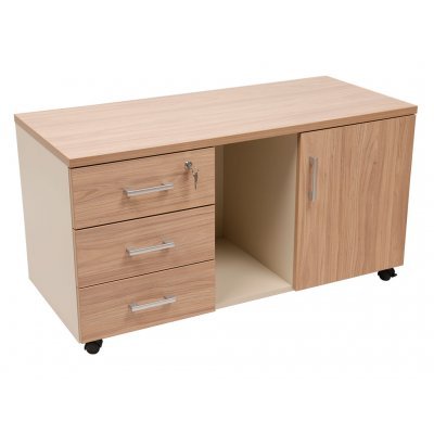 Тумба для оргтехники NPW-410 вяз натуральный/бежевый