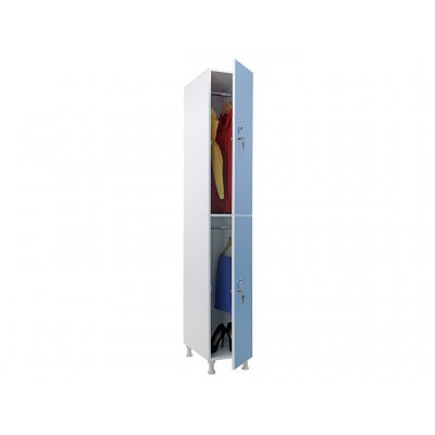 Шкаф для раздевалок WL 12-30 голубой/белый