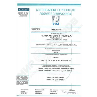 Сейф Parma Antonio&Figli EL 410 KYC3 RED