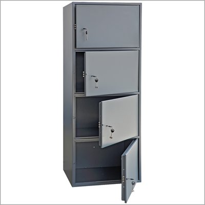 Шкаф металлический четырёхъячеечный армейский AS-1500-4