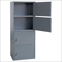 Шкаф металлический четырёхъячеечный армейский AS-1500-4