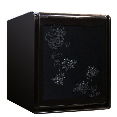 Сейф LU-1000BW#P Бело-лиловая роза Swarovski