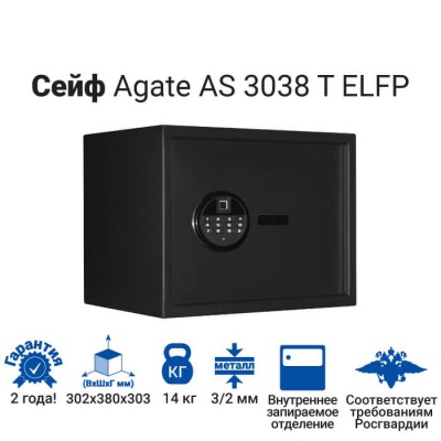 Сейф с сигнализацией AGATE AS 3038T ELFP
